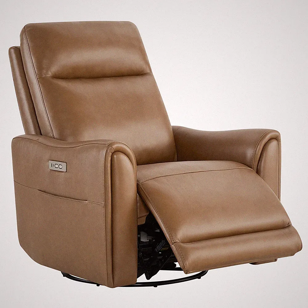 CHITA Power Recliner Chairs Swivel Rocker Recliner Chair with Charging Ports