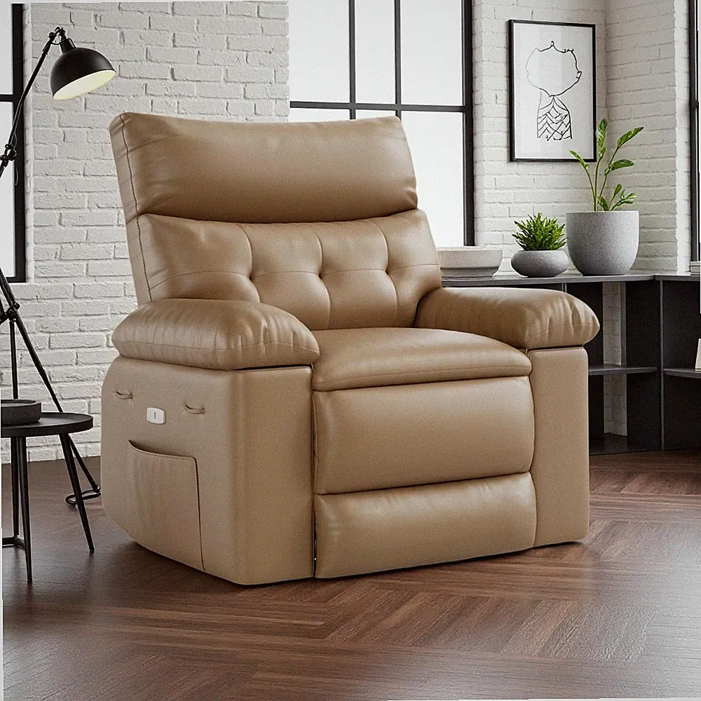 Electric Recliner Chair with Massage, Heat & Swivel - Compact Design